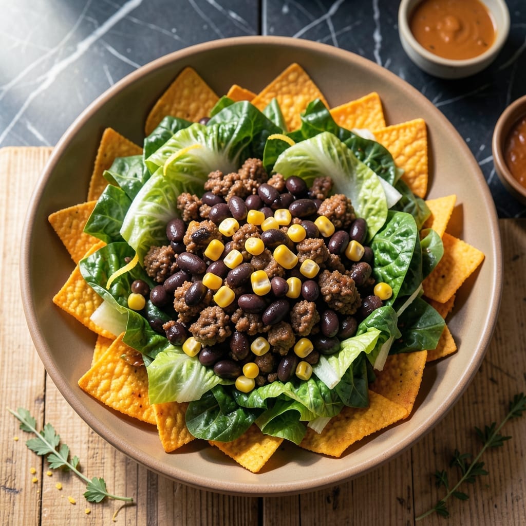 Taco Salad Recipe Using Doritos: Crunchy Fiesta in a Bowl