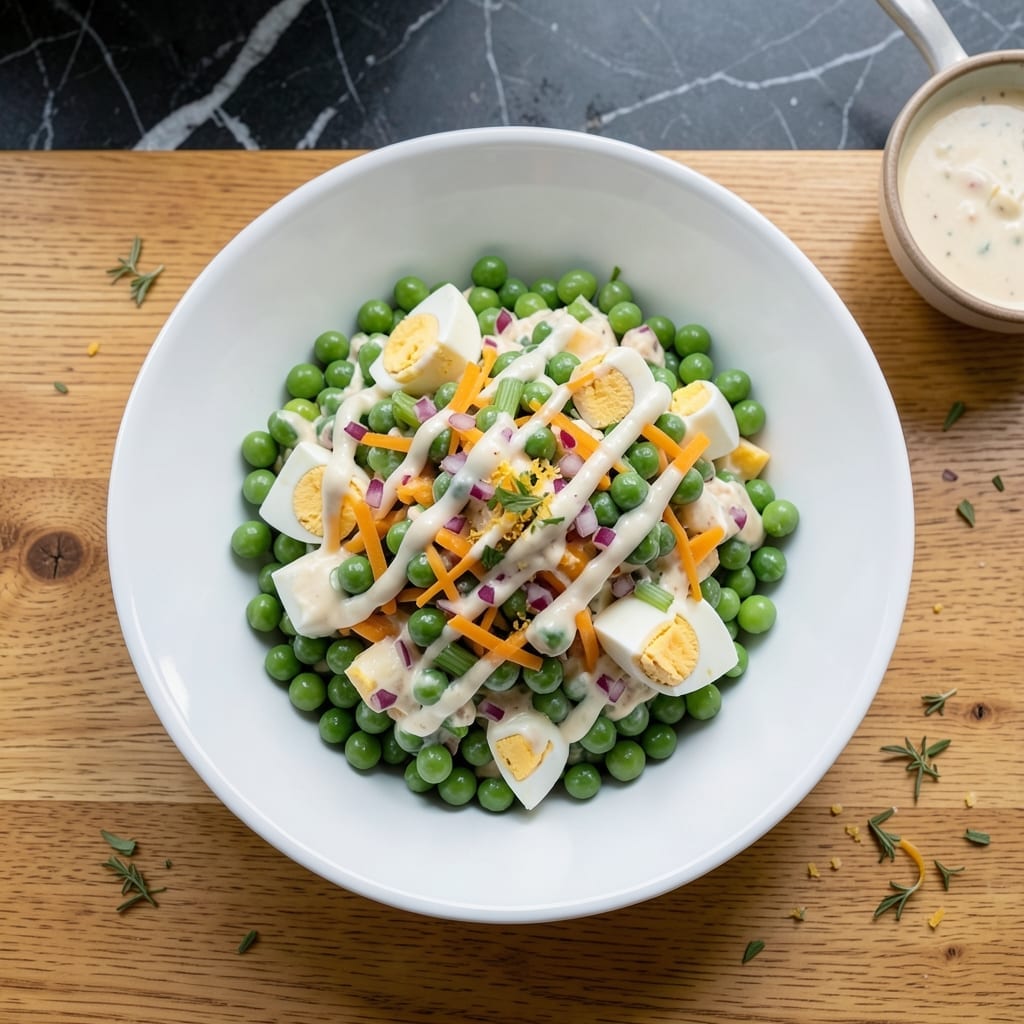 Pea Salad Recipe With Egg: Classic Creamy Crunch for Potlucks