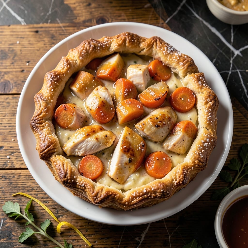 Chicken Pot Pie Recipe No Peas: Flaky Crust With Savory Chicken and Veggies Chicken Pot Pie Recipe No Peas: Flaky Crust With Savory Chicken and Veggies