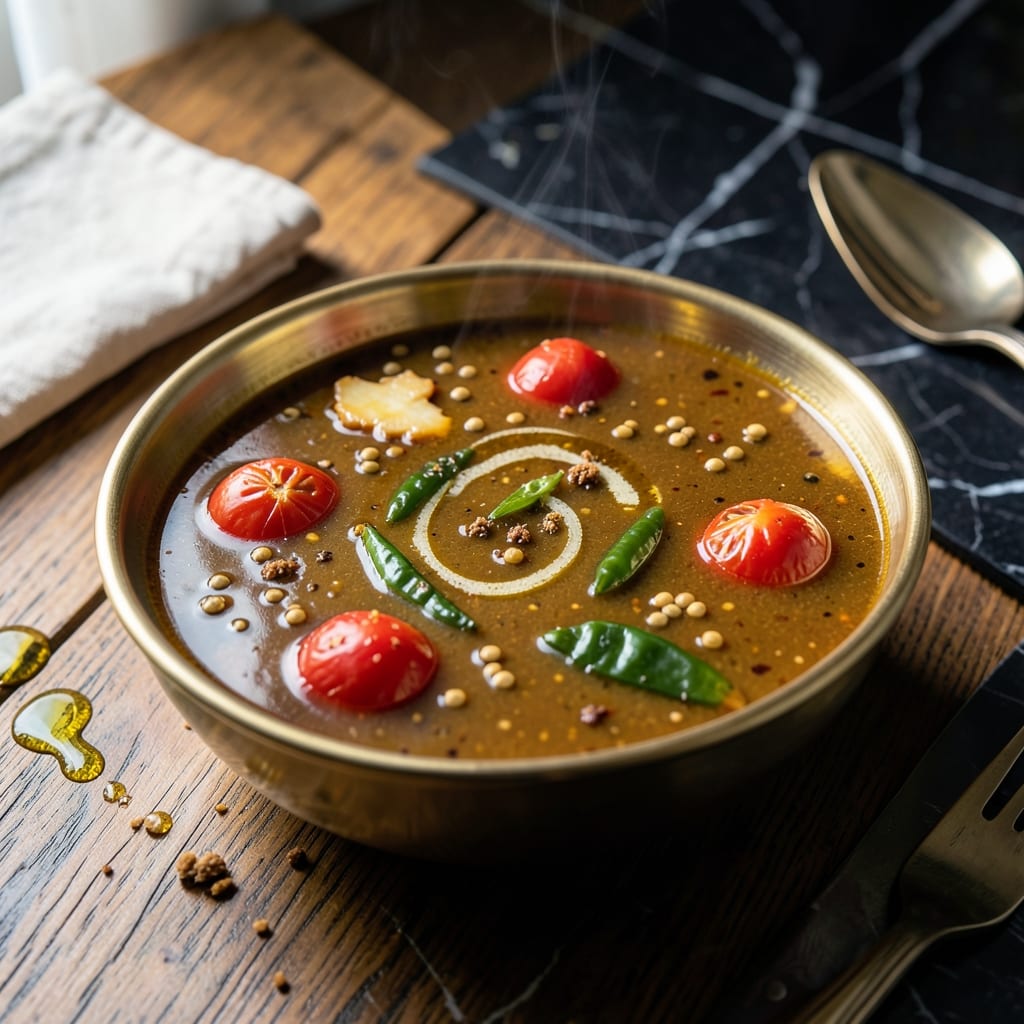 Kalyna Rasam Recipe Vismai Food: South Indian Wedding Soup with Tangy Spices