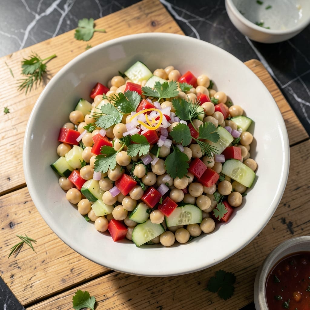Chickpea Salad Recipe Natasha's Kitchen: Zesty Lemon-Herb Protein Boost
