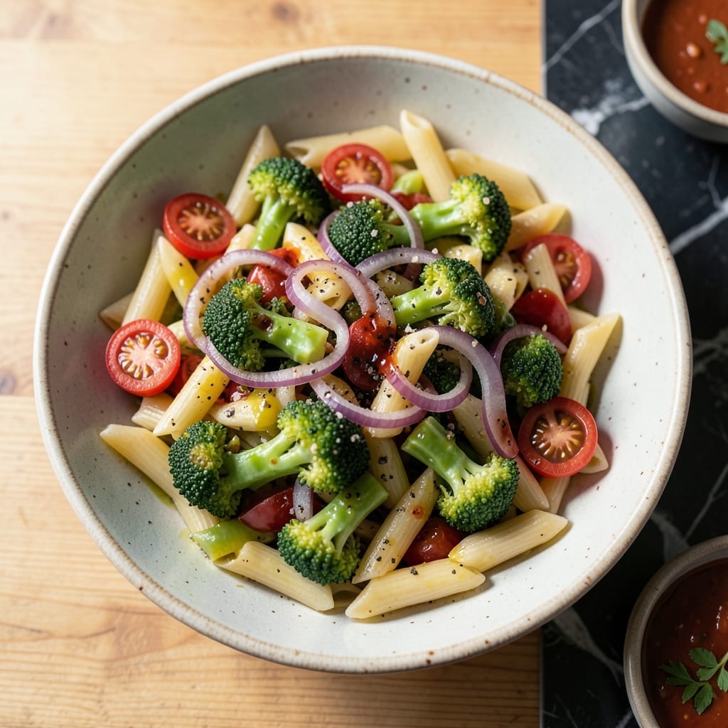 Italian Pasta Salad Recipe With Broccoli: Al Dente Bites With Garlicky Zing Italian Pasta Salad Recipe With Broccoli: Al Dente Bites With Garlicky Zing