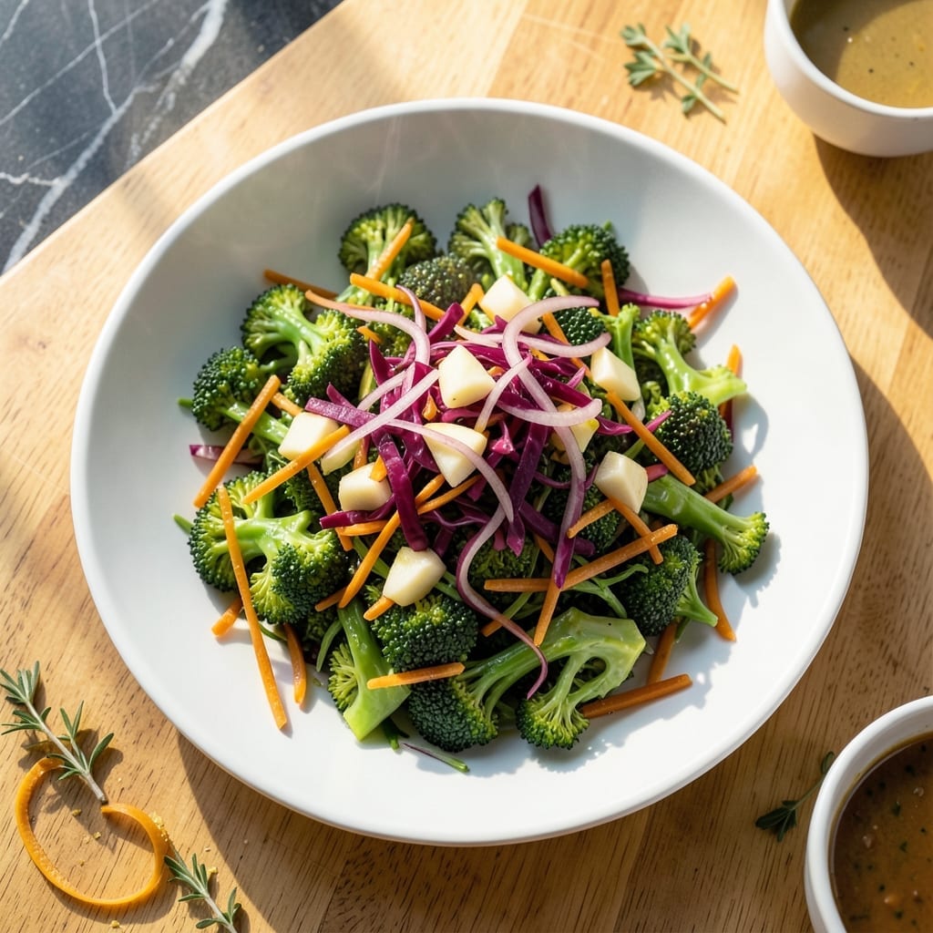 Broccoli Slaw Recipe Without Mayo: Tangy Vinegar-Based Crunch