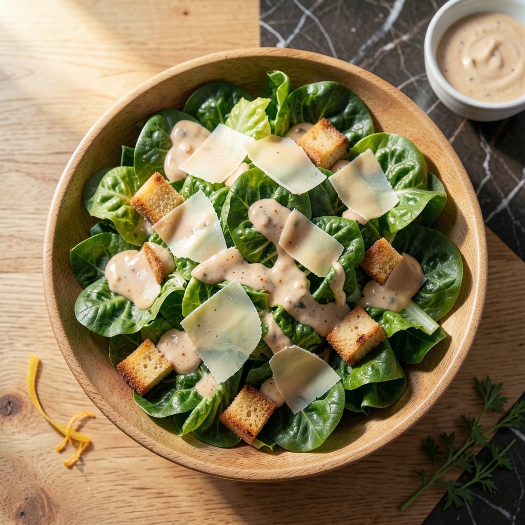 Caesar Salad Recipe for 20: Classic Creamy Dressing With Parmesan Kick Caesar Salad Recipe for 20: Classic Creamy Dressing With Parmesan Kick