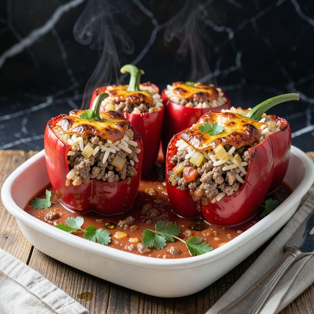 Old Fashioned Stuffed Bell Peppers Recipe With Ground Beef: Savory Nostalgia in Every Bite