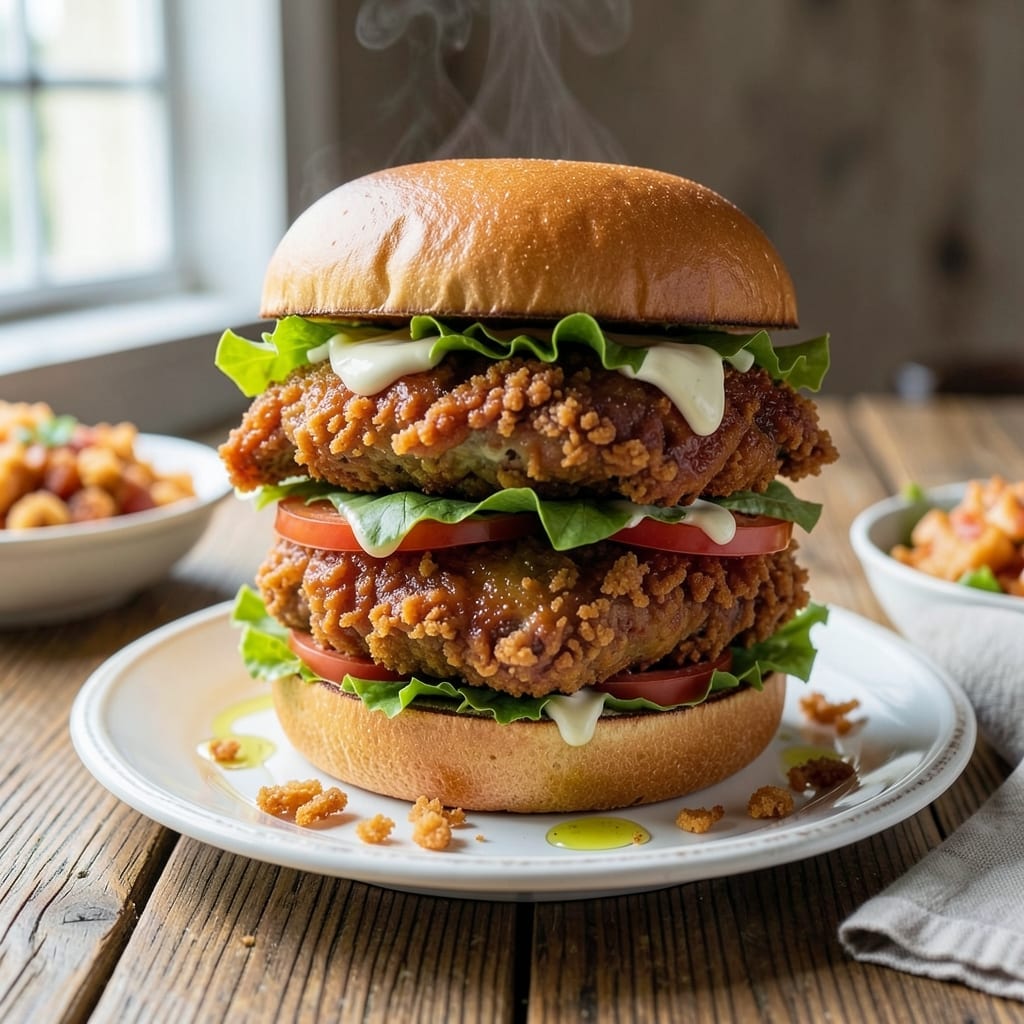 Fried Chicken Thigh Sandwich Recipe Without Buttermilk: Dairy-Free Crunch With Zesty Slaw