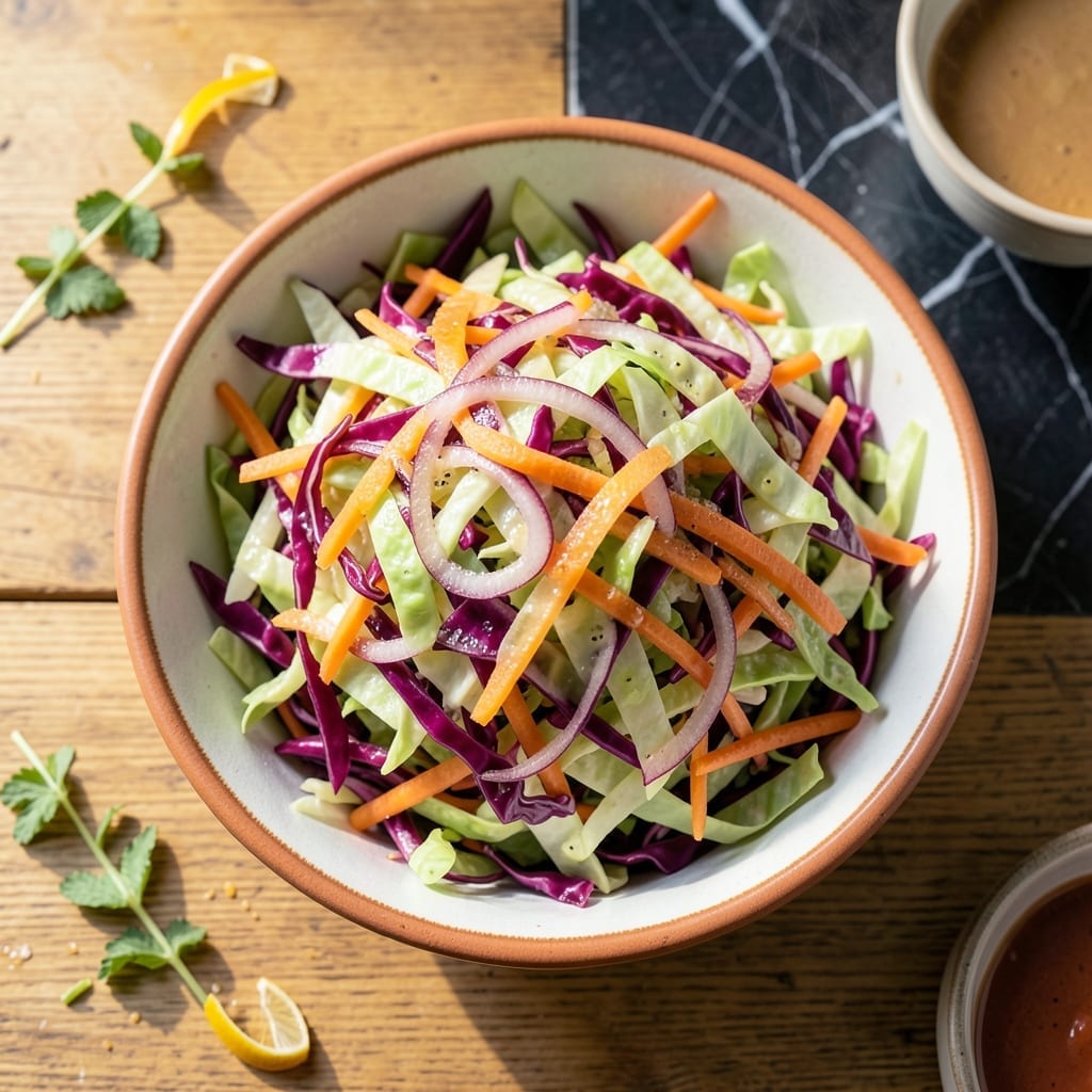 Coleslaw Salad Recipe Without Mayo: Crunchy Vinegar-Based Tang