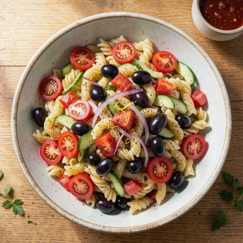 Pasta Salad Recipe No Cheese: Vibrant Medley With Zesty Italian Dressing