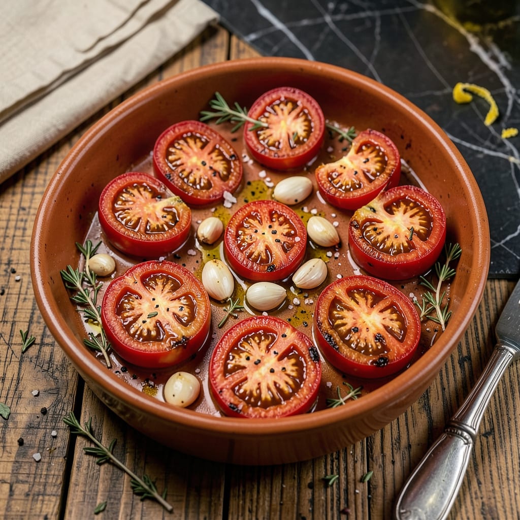 12 Tomatoes Recipe: Oven Roasted Sweetness in 25 Minutes illustration with key details