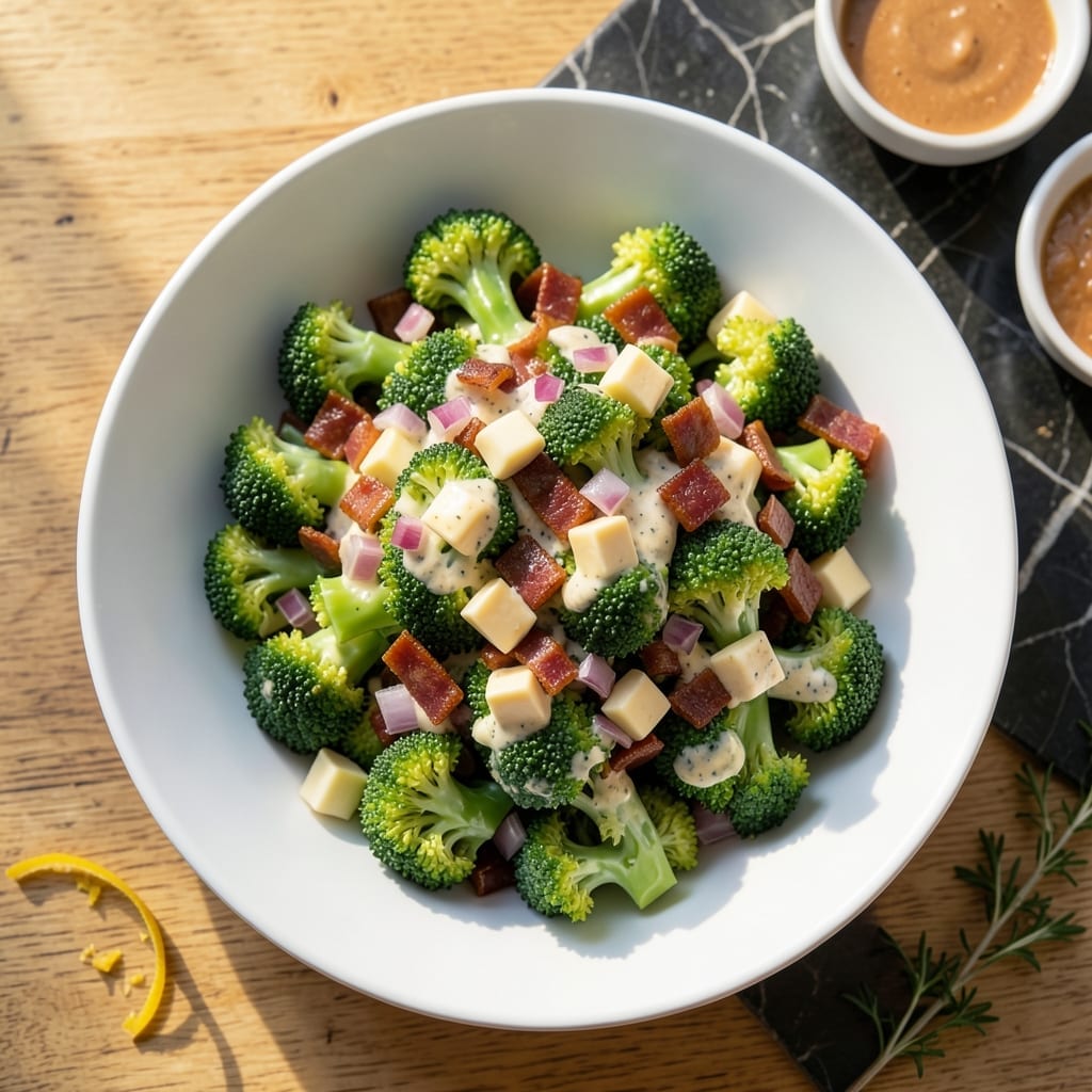 Cold Broccoli Salad Recipe With Bacon And Cheese: Crunchy Garden Freshness With Smoky Depth