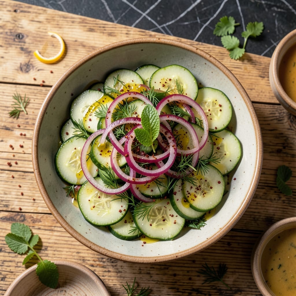 Cucumber Salad Recipe Middle Eastern: Bright Herbs and Tangy Sumac Dressing