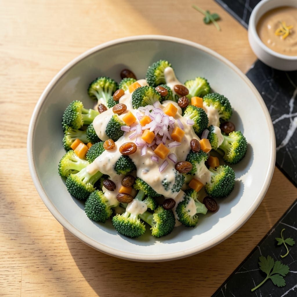 Broccoli Raisin Salad Recipe With Mayonnaise: Chewy Sweetness With Crunchy Veg