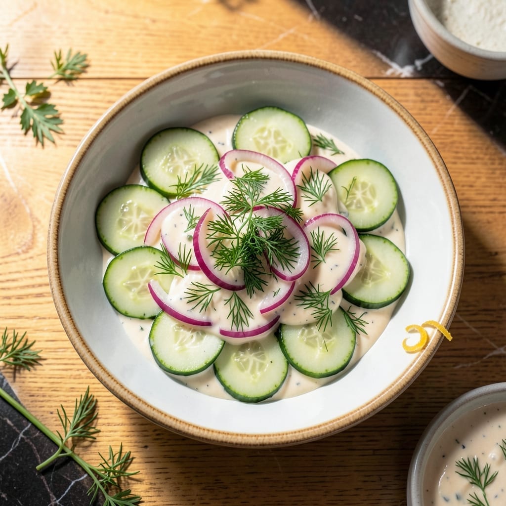 Creamy Cucumber Salad Recipe With Miracle Whip: Retro Picnic Crunch