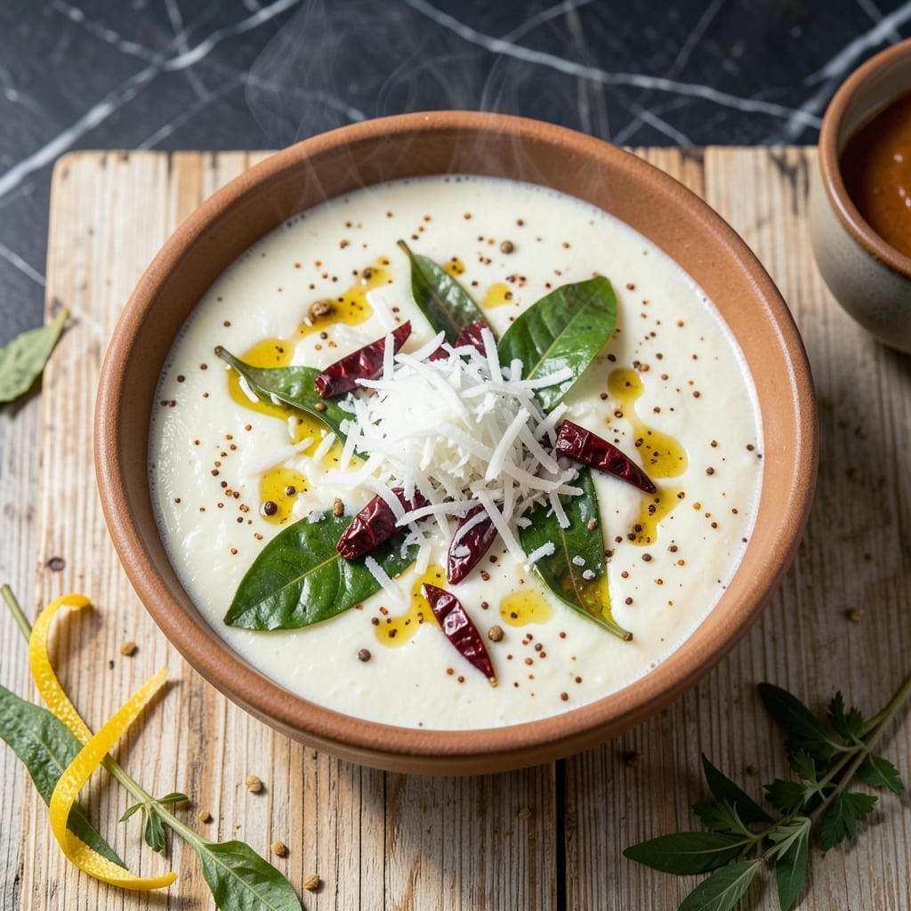 Moru Curry Recipe With Coconut: Tangy South Indian Buttermilk Gravy