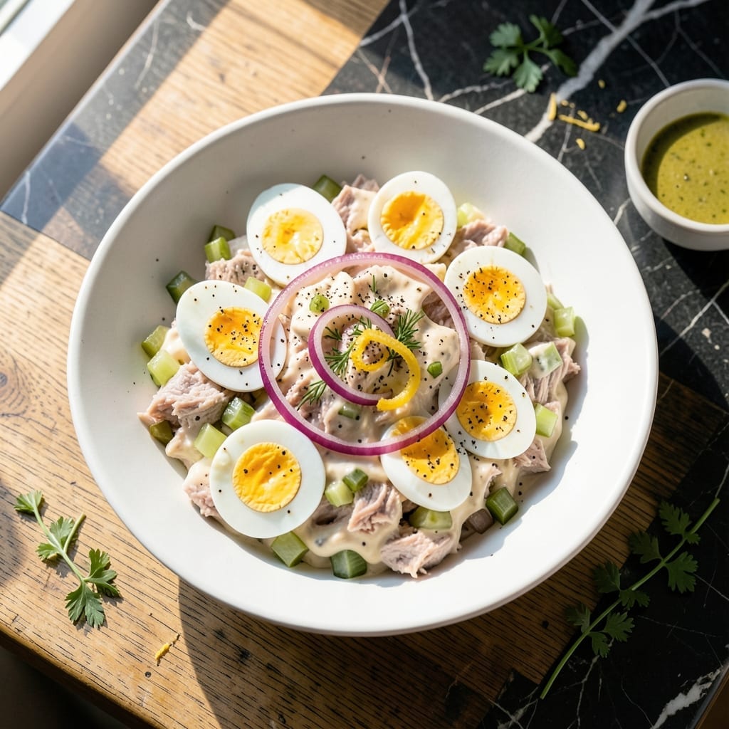 Tuna Salad Recipe With Egg and Pickles: Classic Creamy Crunch With a Twist Tuna Salad Recipe With Egg and Pickles: Classic Creamy Crunch With a Twist