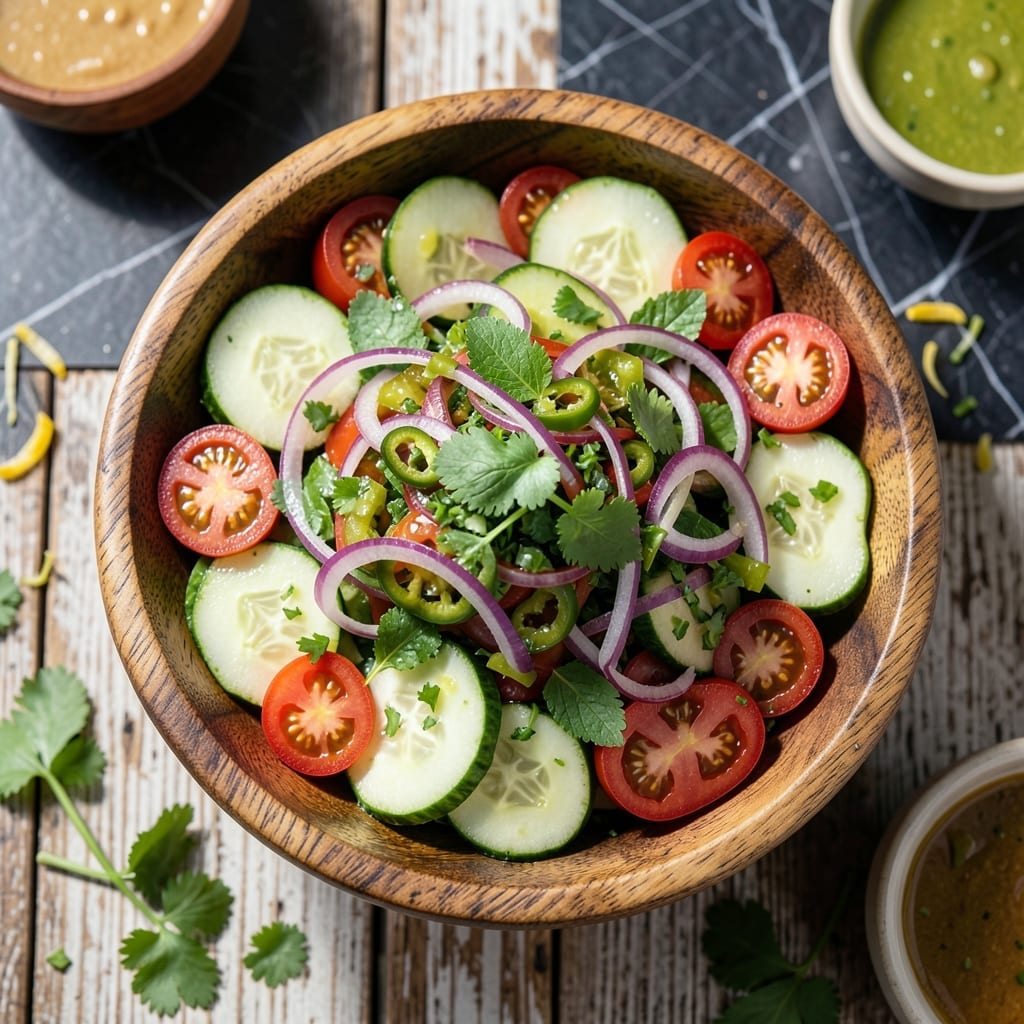 Recipe Indian Salad: Spiced Cucumber and Tomato Refreshment