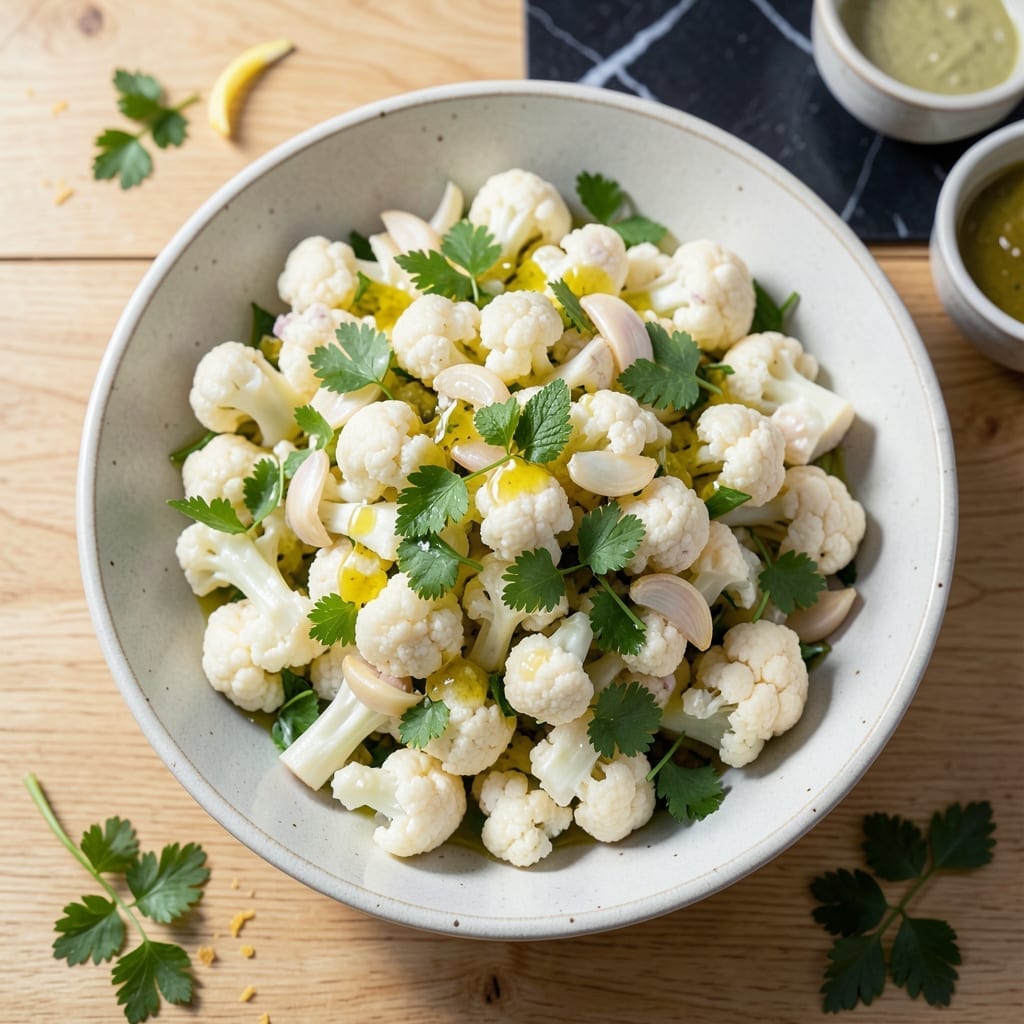 Recipe for Raw Cauliflower Salad: Crunchy Mediterranean Freshness Recipe for Raw Cauliflower Salad: Crunchy Mediterranean Freshness