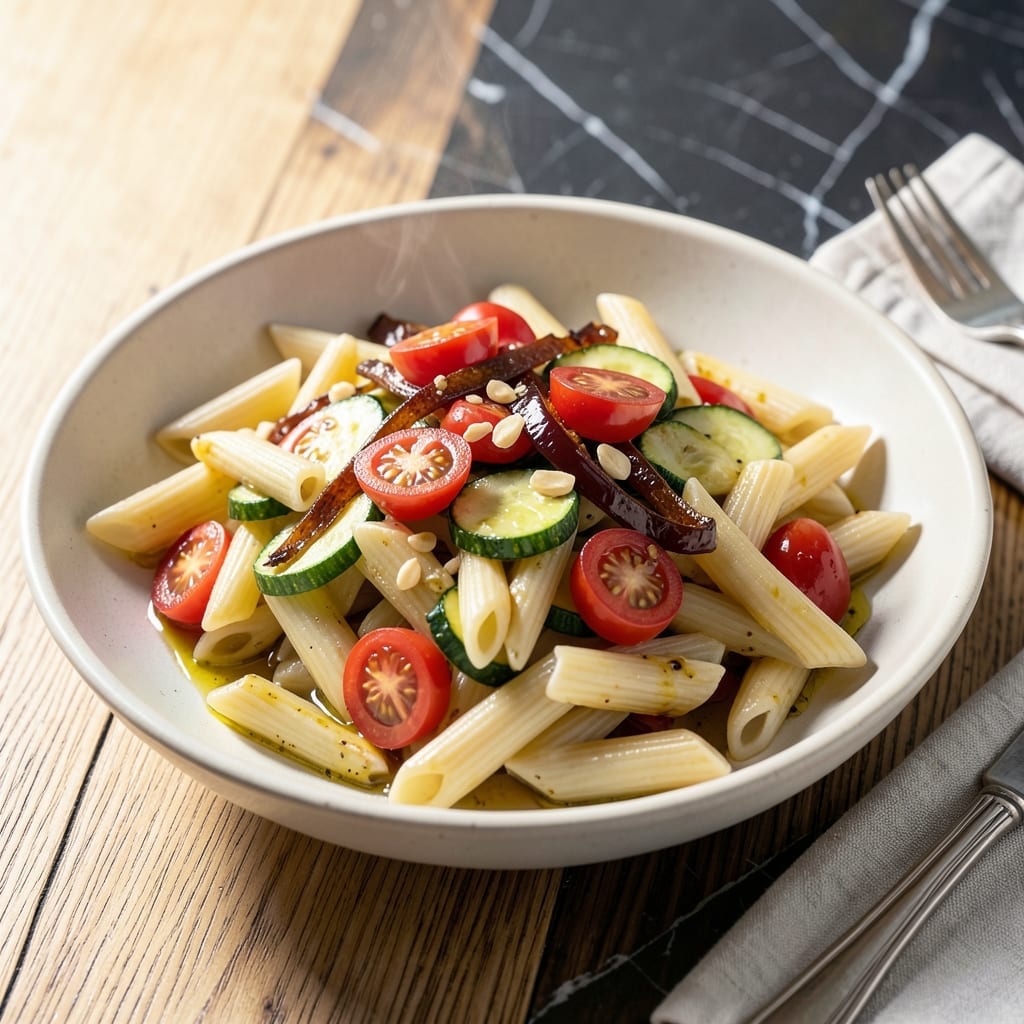 Recipe For Penne Pasta With Vegetables: Garden-Fresh Medley in One Pot
