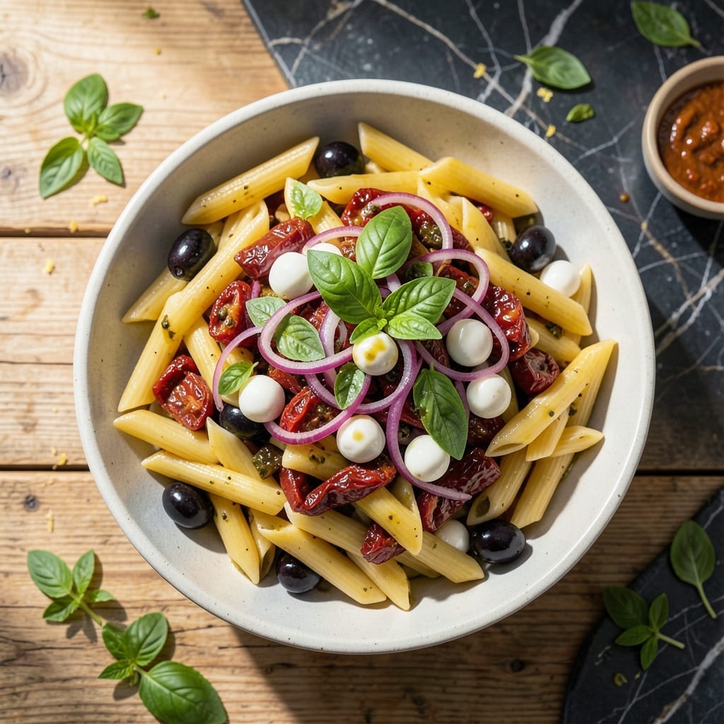 Italian Pasta Salad Recipe With Sun Dried Tomatoes: Mediterranean Picnic Perfection