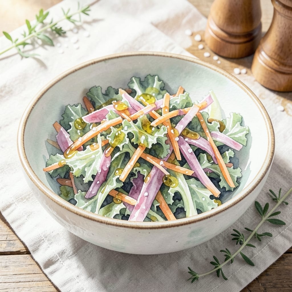 Kale Slaw Recipe Vegan: Crunchy Cabbage With Zesty Dressing