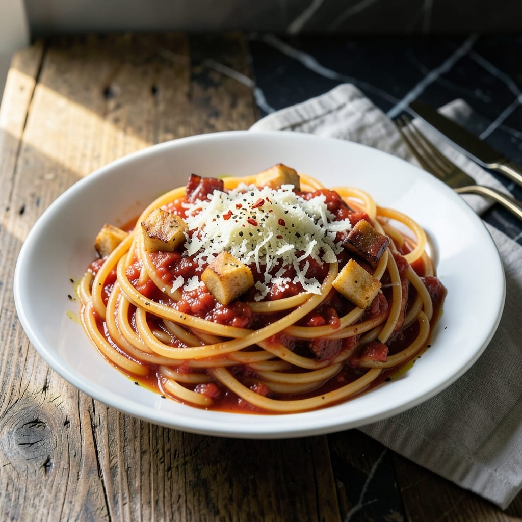 Pasta Amatriciana Recipe Jamie Oliver: Traditional Roman Sauce with Crispy Guanciale Pasta Amatriciana Recipe Jamie Oliver: Traditional Roman Sauce with Crispy Guanciale