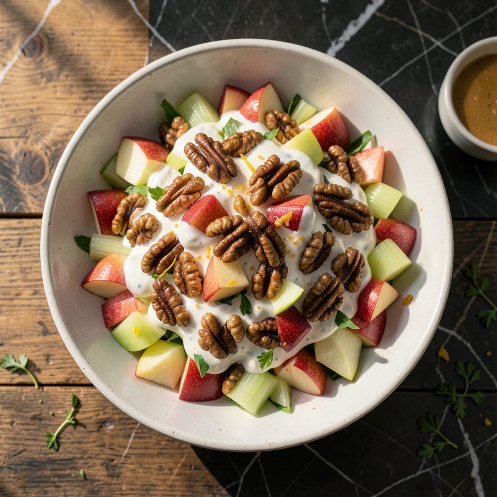 Recipe for Waldorf Salad With Walnuts: Classic Creamy Apple Crunch