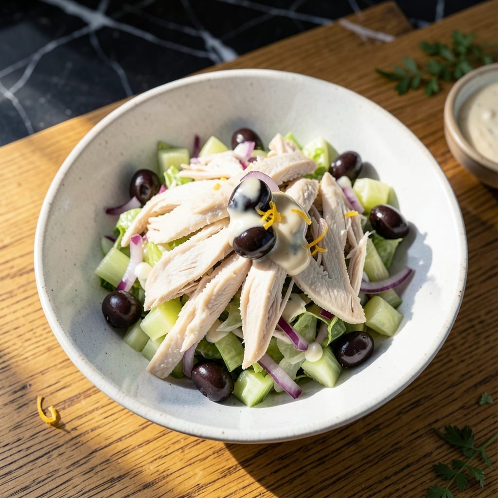 Chicken Salad Recipe With Olives: Briny Mediterranean Crunch in Every Bite