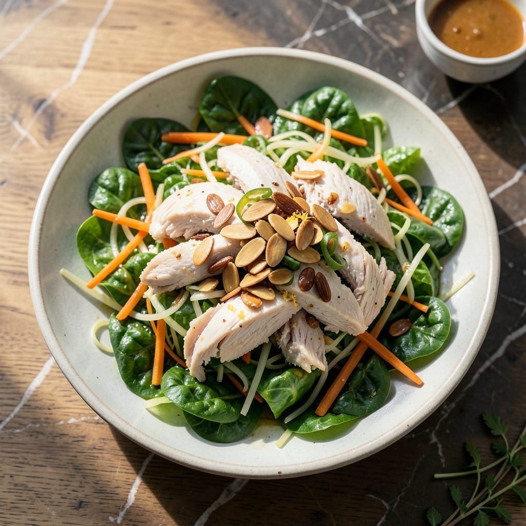 Chinese Chicken Salad Recipe Ina Garten: Crunchy Almonds and Sesame Dressing