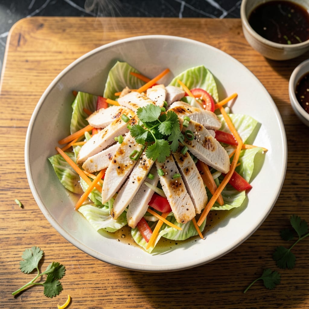 Chicken Salad Recipe Asian: Sesame-Ginger Crunch With Fresh Herbs