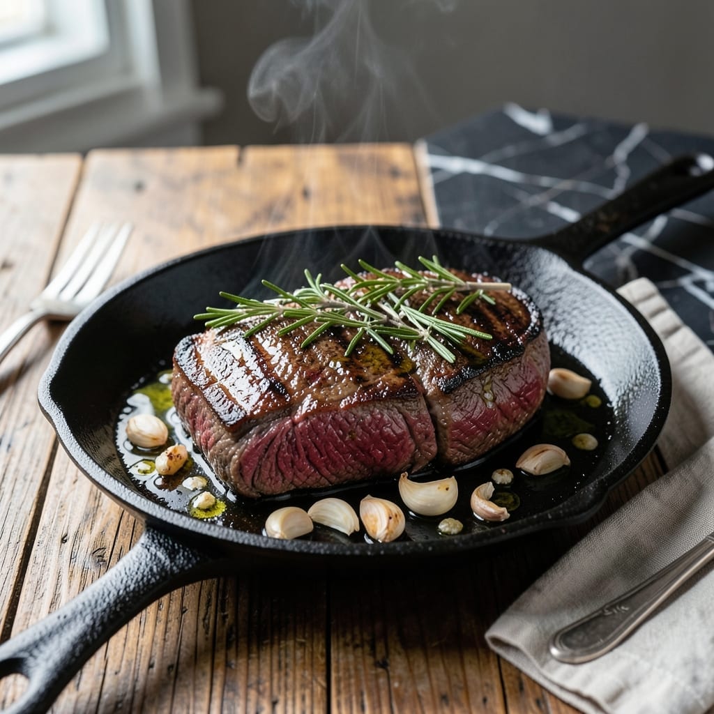 NY Strip Recipe Ideas: Cast Iron Crust and Buttery Richness