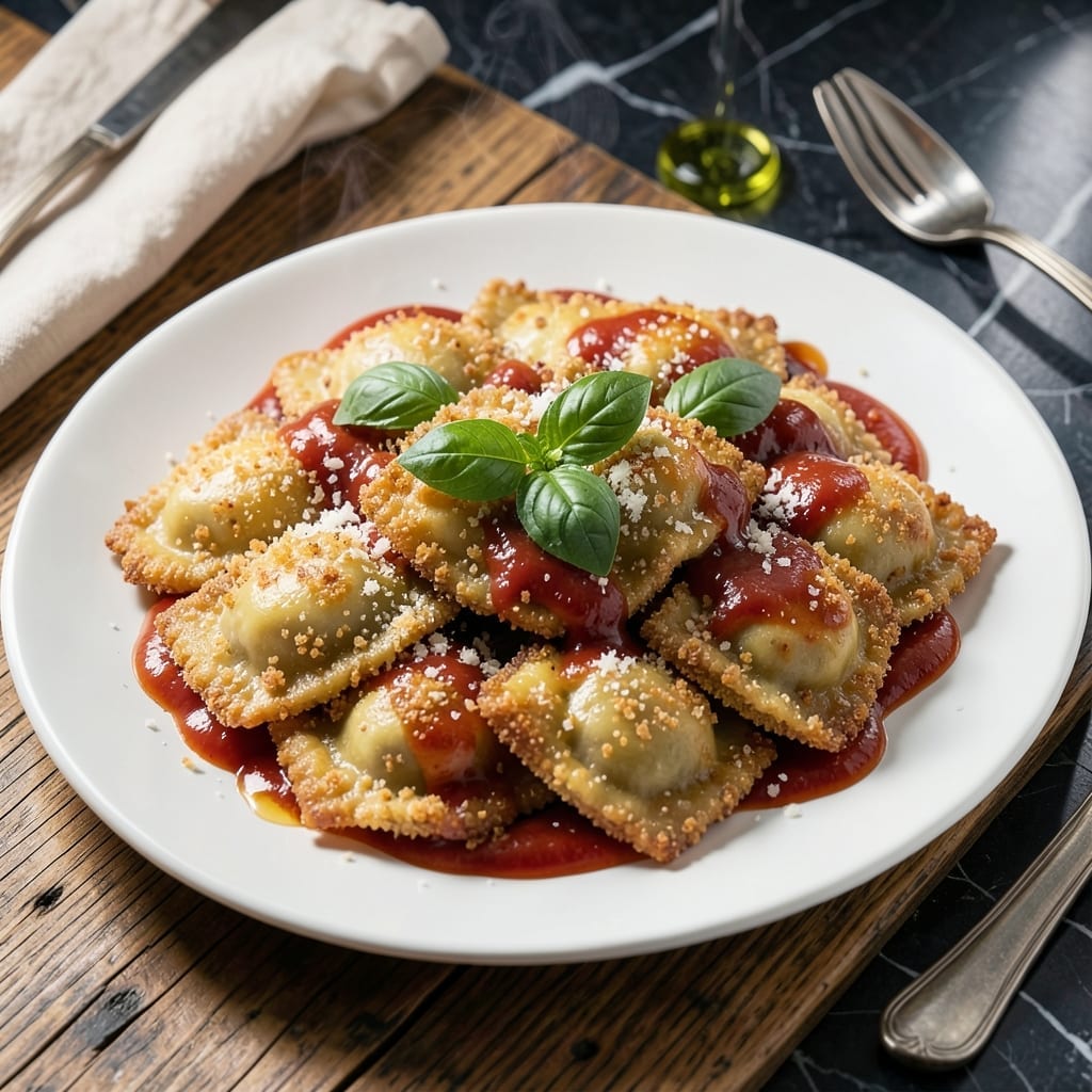 Fried Ravioli Recipe Oven: Baked Crunch With Cheese-Stuffed Centers Fried Ravioli Recipe Oven: Baked Crunch With Cheese-Stuffed Centers