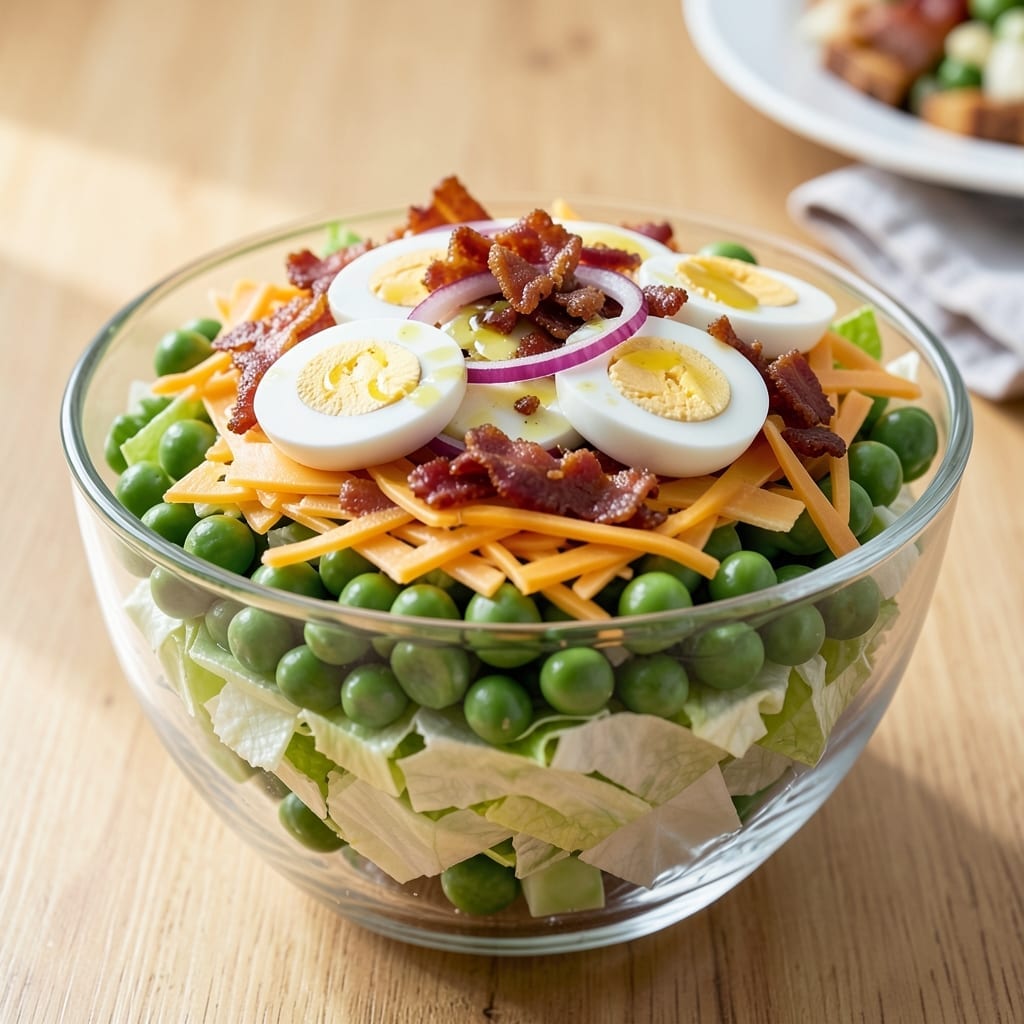 Recipe for Layered Lettuce Salad: Classic Picnic Crunch in Layers Recipe for Layered Lettuce Salad: Classic Picnic Crunch in Layers