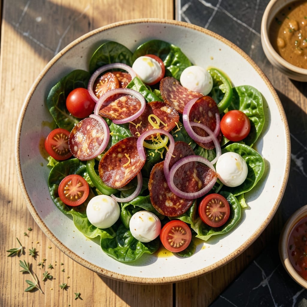 Italian Salad Recipe With Salami: Antipasto-Style Lunch in Minutes