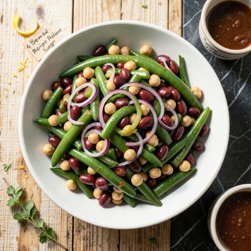 4 Bean Salad Recipe No Sugar: Zesty Vinegar-Based Freshness