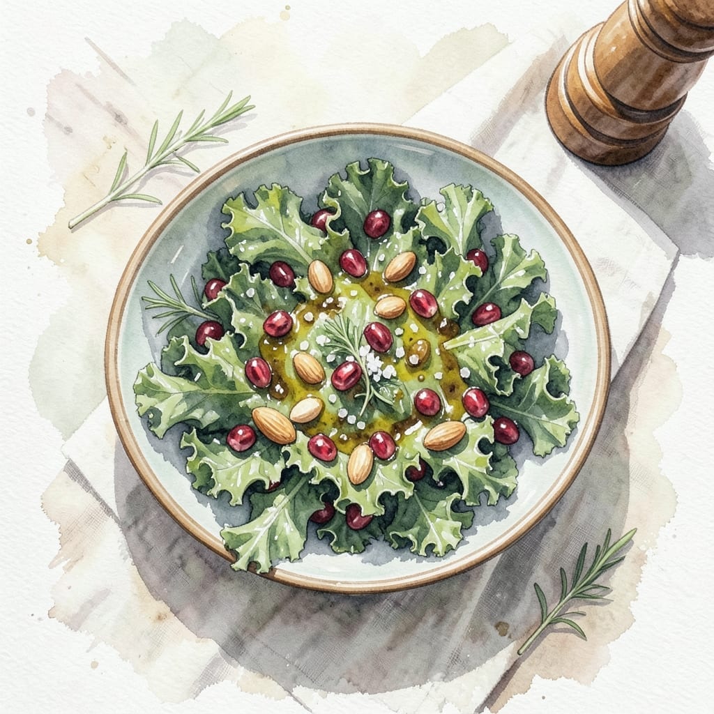 Kale Salad Recipe With Pomegranate Seeds: Nutty Crunch Meets Jewel-Tone Sweetness