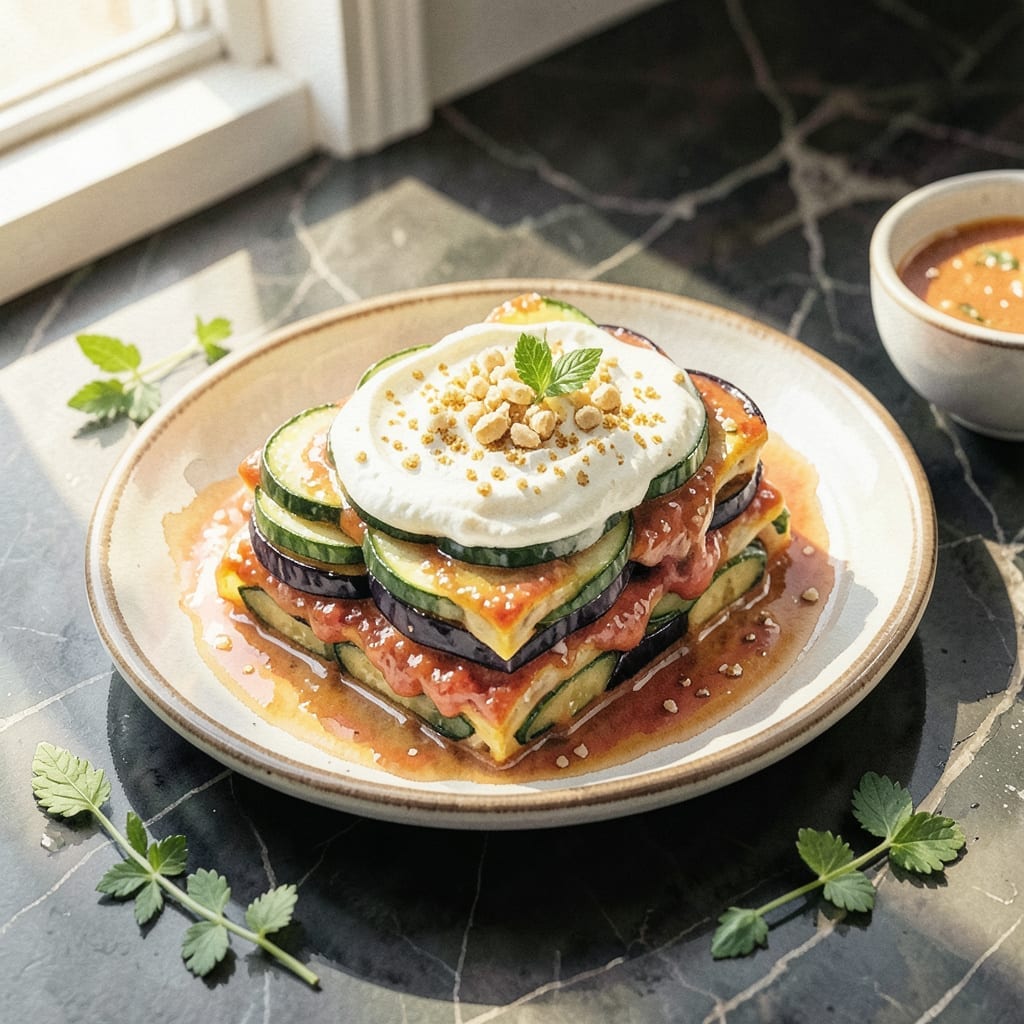 Vegan Lasagna Recipe No Pasta: Layered Zucchini and Eggplant Richness