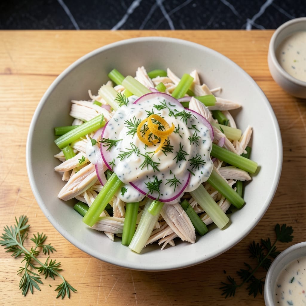 Healthy Chicken Salad Recipe No Grapes: Greek Yogurt Base With Celery Crunch
