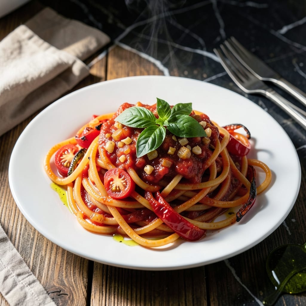 Red Pasta Recipe Veg: Al Dente Ribbons With Garden Freshness