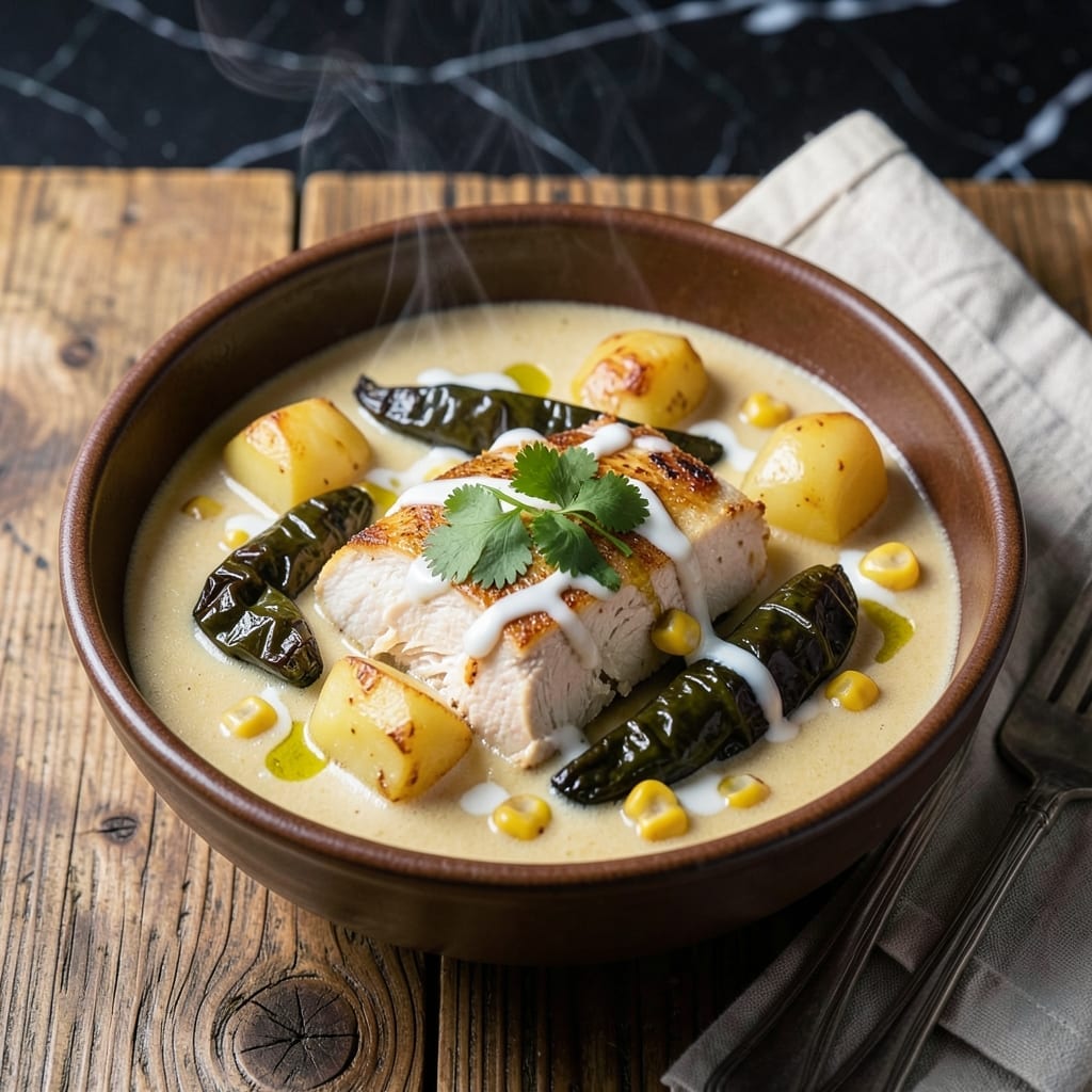 Poblano Chicken Chowder Recipe Canyon Cafe: Southwestern Creamy Heat