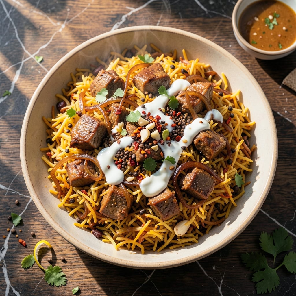 Goat Biryani Recipe Pakistani: Fragrant Basmati With Spiced Meat Layers