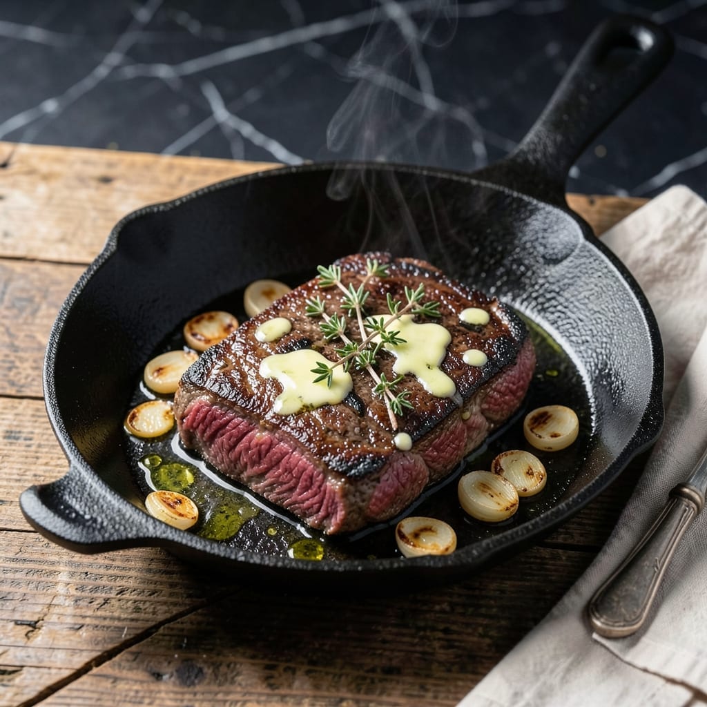 Flank Steak Recipe Pan: Tender Slices With Bold Garlic Butter