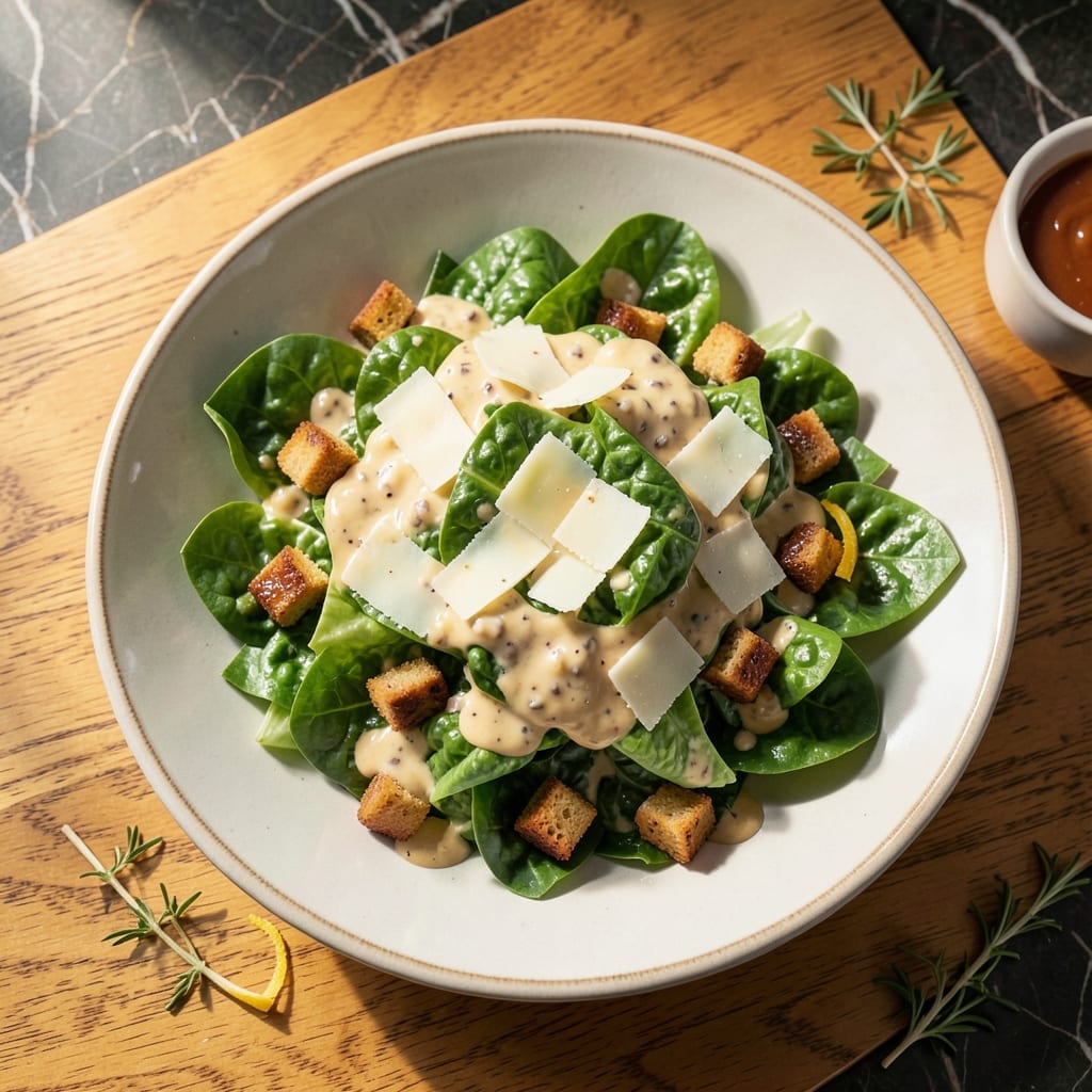 Best Caesar Salad Recipe Ever: Classic Creamy Dressing With Crisp Romaine