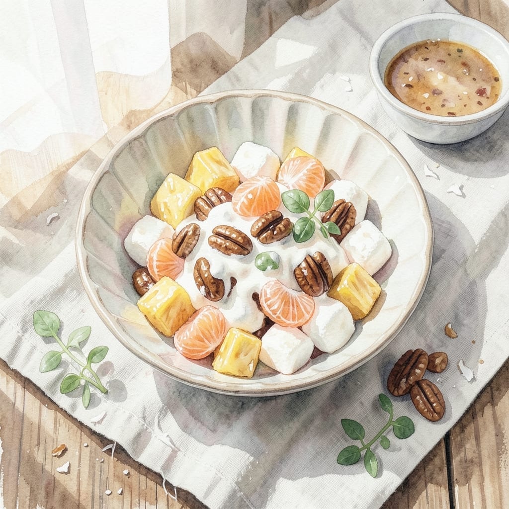 Ambrosia Salad Recipe With Mayonnaise: Retro Creamy Fruit and Nut Medley