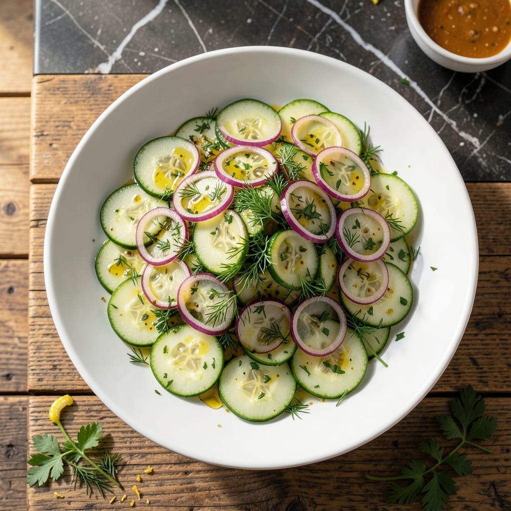 Cucumber Salad Recipe Video: Crisp Garden Bites with Tangy Twist