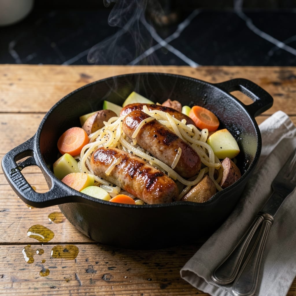 Recipe Kielbasa and Sauerkraut: One-Pot Hearty German Comfort