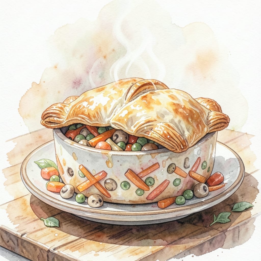 Vegetable Pot Pie Recipe With Puff Pastry: Flaky Layers Over Savory Filling