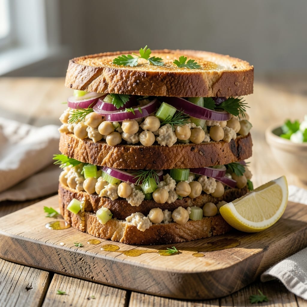 Chickpea Salad Sandwich Recipe No Mayo