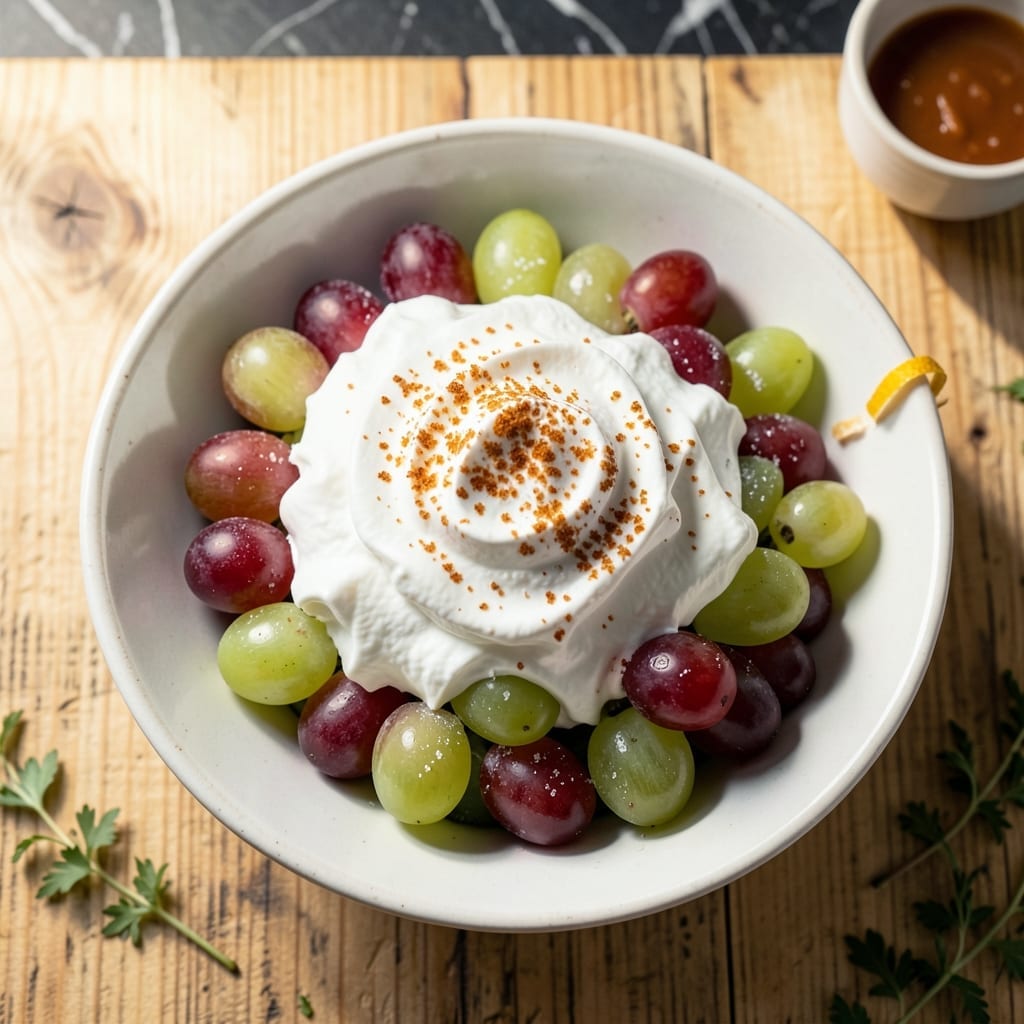 Grape Salad Recipe With Whipped Cream: Refreshing Sweetness With Creamy Swirls