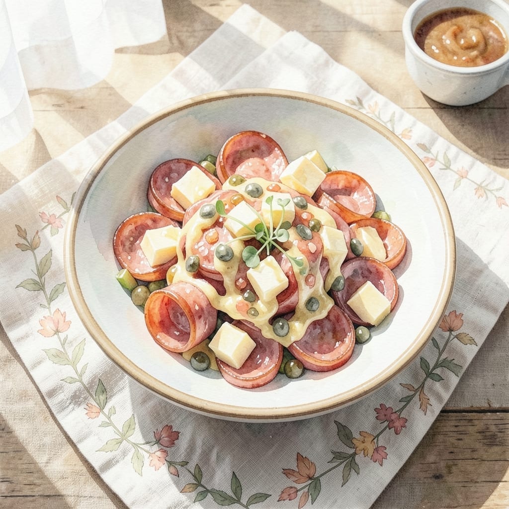 Bologna Salad Recipe With Cheese: Creamy Tang with Sharp Cheddar Bite