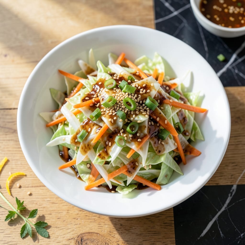 Recipe for Napa Cabbage Salad: Asian-Inspired Crunch With Sesame Dressing